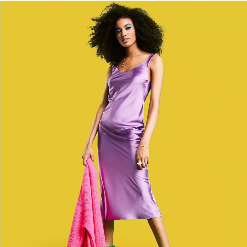 ASOS TALL Scoop Satin Dress